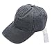 TiRain Woman's Adjustable Washed Sport Outdoor Cotton Baseball Cap (Dark Grey)