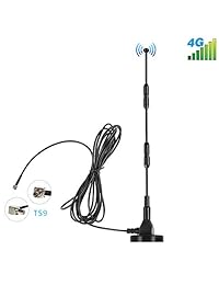TS9 Antenna 4G LTE GSM GPRS 3G 2.4GHZ WCDMA Antenna 20DBi High Gain Omni Directional Antenna with Magnetic Stand Base 9.8ft RG174 Extension Cable for WiFi Router Mobile Broadband Outdoor Signal Boost