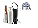FROST Stainless Steel Beer Cooler Keeper Insulator + Keep Bottle Beer Cold+ Complete Bundle Includes Neoprene Carrying Case + Opener + Carabiner + Spacers - Fits Most 12 oz Glass Bottle