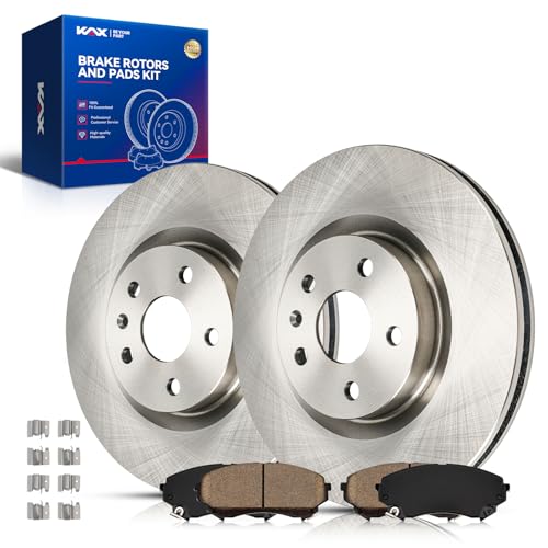 KAX 13.57" Front Rotors and Pads Kit For 2009-2014 Cadillac CTS 3.6L, 2010-2014…