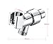 Purelux Adjustable Hand Shower Arm Mount with Brass Swivel Ball Connector, Chrome Showerhead Holder
