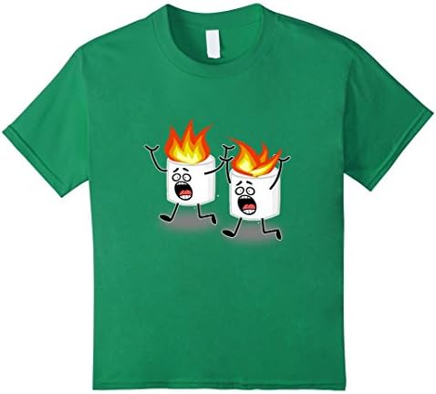 Kids Children's Camp Camping Funny T-shirt Boys Kids Tees 6 Kelly Green