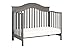 DaVinci Brook 4-in-1 Convertible Crib with Toddler Bed Conversion Kit in Slate, Greenguard Gold Certified