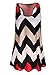 DREAGAL Women's Racer Back Zig-Zag Tank Top Loose Sleeveless Tunic