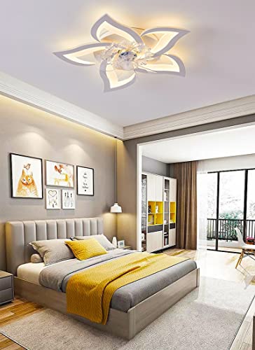 AiPaiTe Dimmable Fan, Ceiling Light with Ceiling Fan, Ceiling Light with Remote Control, Memory Function and Reverse Rotation Function 69 cm