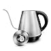 Electric Gooseneck Pour Over Kettle for Drip Coffee and Tea, Built-in Thermometer, Auto Shut Off, 1.0L