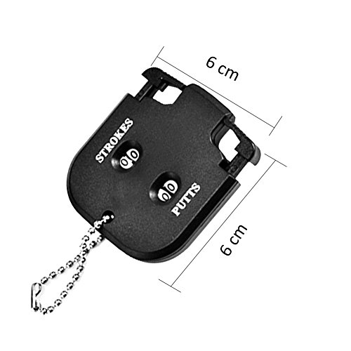 Tearcam Golf Score Counter, Mini Portable Square Referee Golf Stroke Score Keeper, Golf Bag Accessory