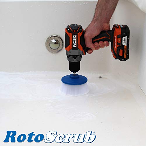 RotoScrub Boat Cleaning Drill Accessory Combo Kit â€“ Includes 2 Drill Brushes and 6 Scrub Pads for Hulls and Decks of Fishing Boats, Kayaks, Canoes, Jet-Skis and Watercraft