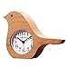 Best-mall Non-Ticking Silent Handmade Wood Alarm Clock Desk Clock,The Morning Bird Style (Beech)