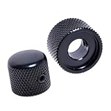 Kmise A3169 1 Set Black Dual Concentric Control Knob for Guitar