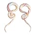 Chaplin Wong Pack of 8 Mixed Colors Glass Spiral Tapers Ear Piercing Tunnel Plugs Gauges (Guage=0g(8mm))