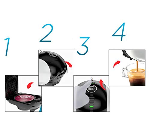 GHPKF Kapsel Kaffeemaschine Vollautomatisch für heiße und kalte Getränke Platzsparend Behälter 1 L 15 bar Pumpendruck… – Bild 5