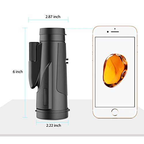 Monocular Telescope 12x50 Adjustable BAK4 Prism FMC Monocular Scope With Phone Clip Tripod for Smart Phone Bird Watching Hunting Camping Hiking Surveillance Outdoor Wildlife Scenery Travel - Thumbnail 2