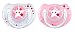 Philips Avent Glow in the Dark Orthodontic Pacifier, 6-18 months, Pink/White, 2 pack, SCF176/24