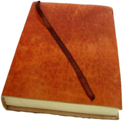 Antique Leather Journal with Parchment Paper and Ribbon Page Marker (6"x4") Mt. Vernon Series By Viatori