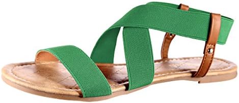 MuDan Women's Elastic Flat Sandals