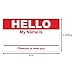 100 Name Tags - 2-5/16 x 4 inch - Hello My Name is Stickers Labels, Name Tags Visitor Sticker Badges Write on Adhesive Color Simple Basic Blank (Red)