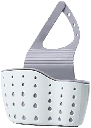Girlsry Sucker Shelf Bathroom, Useful Suction Cup Sink Soap Sponge Kitchen Storage Tools Rack wall Sink Hanging Basket Bag (Light blue)