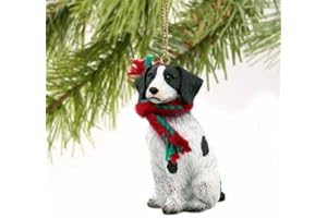 CONVERSATION CONCEPTS Brittany Tiny Miniature One Christmas Ornament Liver-White - Delightful!