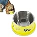 PETish Spaniel Bowl for Long Ear Dog - Ergonomic Personalized Custom Design Bowls, NO Tip Stainless Dish (Medium (17oz - 6.3 x 5.3 x 3.0inch), Banana Yellow)