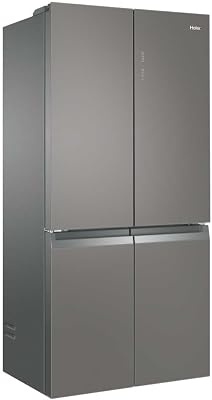 Cube 90 Series 3 HTF-540DGG7 - Frigorífico 4 Puertas, Función Vacaciones, Botellero, Motor Inverter, CajónMy Zone, Cajón Humidity Zone,Total No Frost, 90cm, Capacidad 528L, Inox