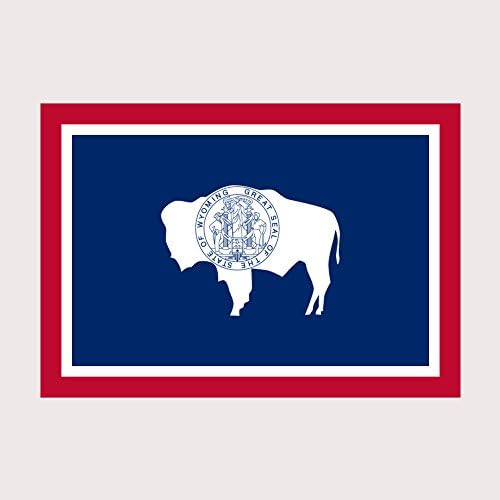 Wyoming Pride State Flag Full Color Two Pack - 2 Inch Decal for Macbook, Laptop or other device
