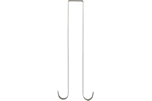 IEBUOBO 15-inch Double-Sided Wreath Hook on The Door-Large Wreath for Christmas, Metal Hook Wreath, Front Door Hanger-with 2 Double-Sided Hooks, can Hold 2 Wreaths-Durable Metal (Bronze)