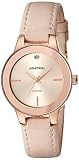 Armitron Women's 75/5410RSRGBH Diamond-Accented Rose Gold-Tone and Beige Leather Strap Watch