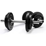 InfiDeals Adjustable Cast Iron Dumbbells with Solid Dumbbell Handles - Perfect for Home Gym System- Building Muscle
