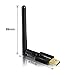 WISE TIGER Wifi Adapter Ac 600Mbps Dual Band 5ghz/2.4ghz Long Range Wireless Adapter with Antenna Support Windows Vista/7/8.1/10/XP/MAC10.5-10.13   Install Fast, Just 3 Minutes