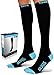 SB SOX Lite Compression Socks for Men & Women (15-20mmHg) – Best Compression Socks for Travel, Sports, and Daily Wear - XXL Sizes too! (Black/Blue, L/XL)
