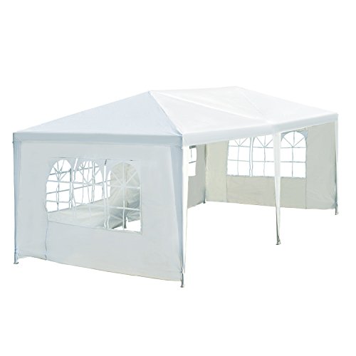 image for Outsunny 10' x 20' Gazebo Canopy Party Tent w/ 4 Removable Window Side