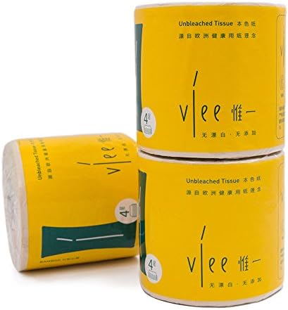Bamboo 4-Ply Toilet Paper Unbleached Recycled Bath Tissue,10 Rolls Ultra Strong and Absorbent Bathroom Towel Paper Roll