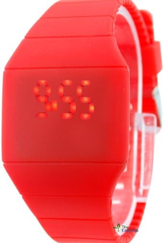 Unisex Plastic Touch Screen Watch Candy Color 2013 Latest Design Popular Promotional Price Red Color
