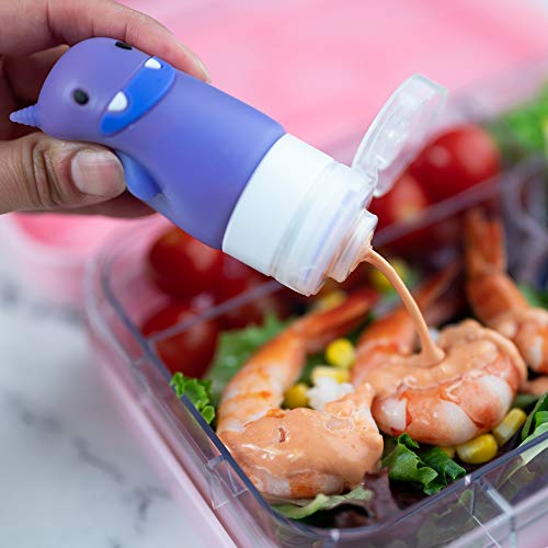 Yumbox Silicone Condiment Squeeze Bottles (Funny Monsters) Set of 3