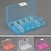 CosCosX 1 pc Plastic 10 Slots Adjustable Compartment Plastic Box Jewelry Bead Storage Bin Case Craft Organizer