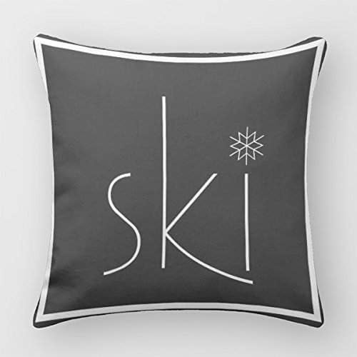 Mascow Christmas Ski Home Pillow Cover Ski Slope Decorative Pillows For Sofa