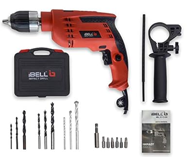 IBELL Impact Drill 13MM, 650W, 2800RPM with Auto Chuck in BMC Box and 17 Accessories