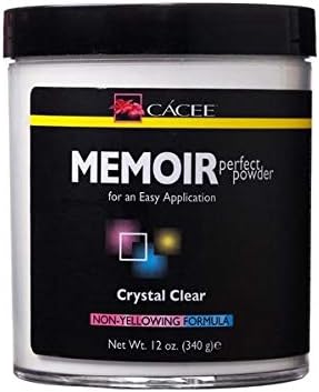 Crystal Clear Memoir Perfect Acrylic Nail Powder (polvo acrlico) Professional Beauty System, For All Kits (12 oz)