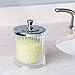 iDesign Alston Bathroom Vanity Canister Jar for Cotton Balls, Swabs, Cosmetic Pads - Clear/Chrome 3.5