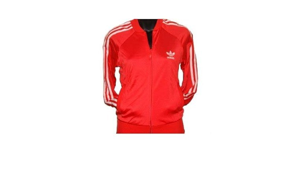 adidas supergirl track jacket red