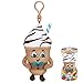 Whiffer Sniffers Benny Barista Mocha Latte Scented Plush Backpack Clip, 5 in
