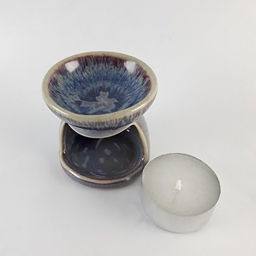 kornkorn87 Mini Ceramic Incense Oil Warmer Burner Tealigh Candle Home Fragrance 2" High