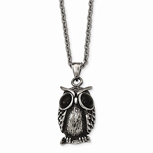 Glass Owl Pendant Necklace Charm Chain 