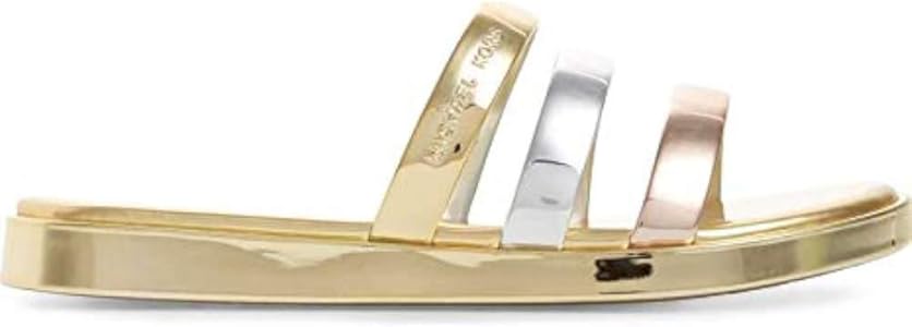 michael kors keiko metallic slide