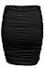 Zeagoo Women Sexy Wrap Runched Stretch Draped Short Mini Pleated Skirts,Large,Black
