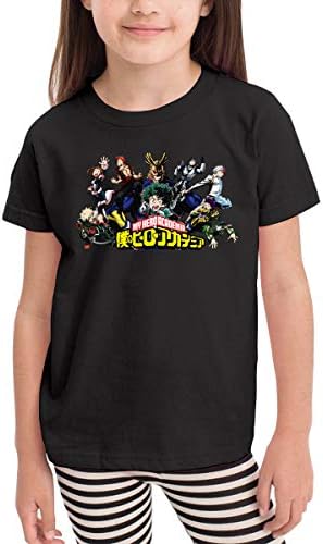 MountGet Boku No My Hero Academia Children's 2-6 Age Short Sleeve T-Shirts Black