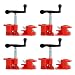 Yaetek (4 Pack) 3/4" Wood Gluing Pipe Clamp Set Heavy Duty PRO Woodworking Cast Iron