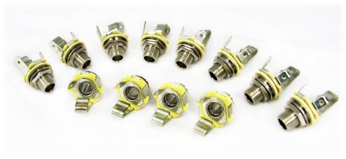 12-pack Neutrik Long-shaft 1/4-inch Mono Guitar and Audio Jacks