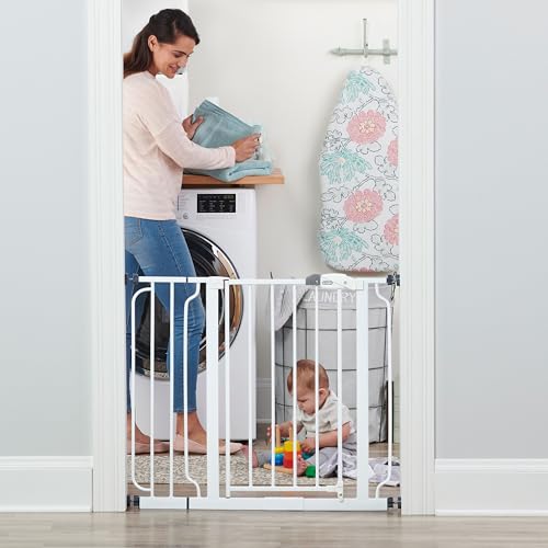 Regalo Walk Thru Easy Step Gate - White, Fits Gaps Between 29" - 37.5" Wide and 30" Tall